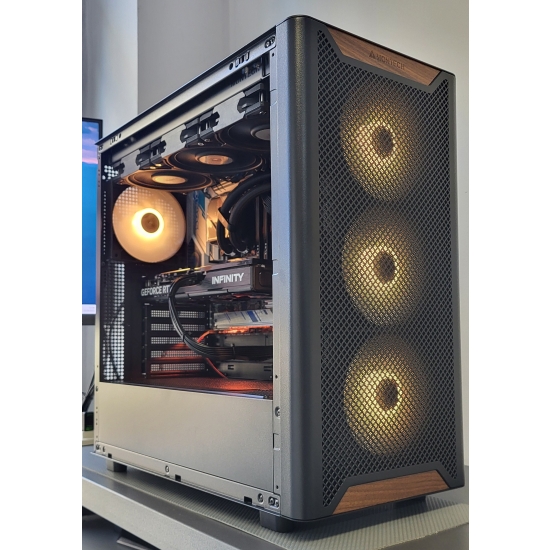 Komputer do Battlefield 6 XR Wood Black AMD Ryzen 7 7700 32GB DDR5 RX 9070XT 16GB 1TB 850W  W11Pro czarna
